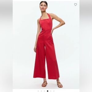 Alice + Olivia AIDA CROPPED HALTER JUMPSUIT